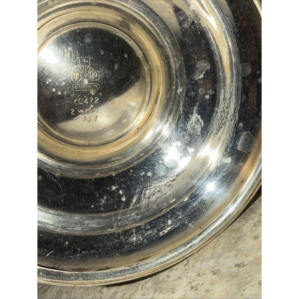 gorham 2 1/2 pint silverplate teapot yc472